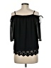 Iz Byer 100% Polyester Black 3/4 Sleeve Blouse Size M - photo 2