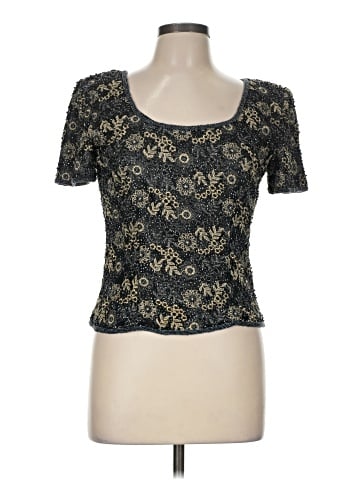 Papell Boutique Evening Short Sleeve Top (view 1)