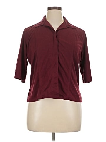 Kathy Ireland 3/4 Sleeve Button-Down Shirt (view 1)