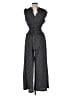 Max Studio Chevron-herringbone Gray Jumpsuit Size M - photo 2