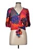 J by Joie 100% Polyester Orange Short Sleeve Blouse Size L - photo 1