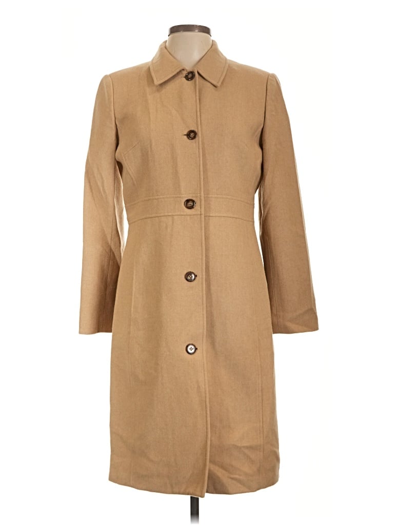 Pre-owned Nine West Wool Coat In Tan