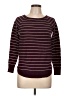 Pink Clover Stripes Burgundy Pullover Sweater Size L - photo 1