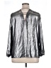 Peter Nygard 100% Polyester Metallic Silver 3/4 Sleeve Blouse Size 14 - photo 2