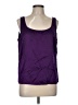 St. John Purple Sleeveless Silk Top Size L - photo 1