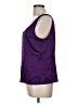St. John Purple Sleeveless Silk Top Size L - photo 5