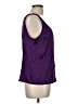 St. John Purple Sleeveless Silk Top Size L - photo 4