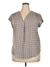 Fun2Fun 100% Polyester Gray Short Sleeve Blouse Size XXL - photo 1