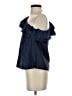 J.Crew 100% Silk Blue 3/4 Sleeve Silk Top Size 00 - photo 5