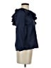J.Crew 100% Silk Blue 3/4 Sleeve Silk Top Size 00 - photo 4