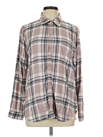 American Eagle Outfitters Long Sleeve Button-Down Shirt (view 1)