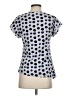 Noir 100% Polyester Polka Dots Blue Short Sleeve Blouse Size XS - photo 2