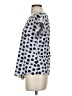 Noir 100% Polyester Polka Dots Blue Short Sleeve Blouse Size XS - photo 5