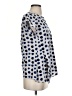 Noir 100% Polyester Polka Dots Blue Short Sleeve Blouse Size XS - photo 4