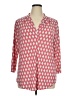 JM Collection Hearts Pink 3/4 Sleeve Blouse Size XL - photo 1