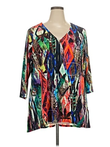 Attitudes by Renee 3/4 Sleeve Blouse (view 1)