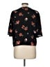 Lush Floral Black 3/4 Sleeve Blouse Size L - photo 2