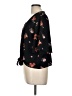 Lush Floral Black 3/4 Sleeve Blouse Size L - photo 5