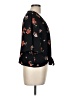 Lush Floral Black 3/4 Sleeve Blouse Size L - photo 4
