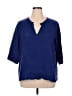 Soft Surroundings 100% Linen Blue Pullover Sweater Size 1X - photo 1