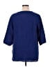 Soft Surroundings 100% Linen Blue Pullover Sweater Size 1X - photo 2