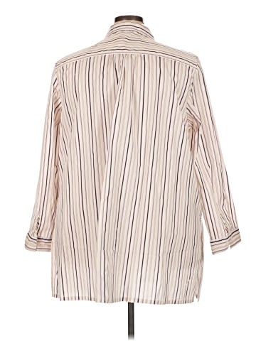 Roaman's 3/4 Sleeve Button-Down Shirt (view 2)