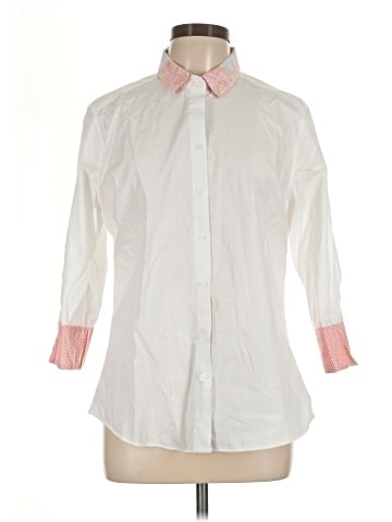Pearly Vine 3/4 Sleeve Button-Down Shirt (view 1)