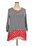 Comme Toi Red 3/4 Sleeve Top Size 2X - photo 1