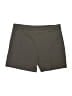 Theory Solid Green Khaki Shorts Size 6 - photo 2