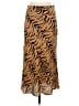 Madewell 100% Silk Animal Print Brown Silk Skirt Size S (estimated) - photo 1
