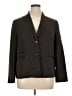 Le Suit 100% Polyester Solid Brown Blazer Size 16 - photo 1