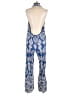 AaKaa 100% Rayon Paisley Blue Jumpsuit Size L - photo 2