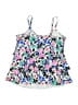 Leilani Floral Blue Swimsuit Top Size 18 - photo 2