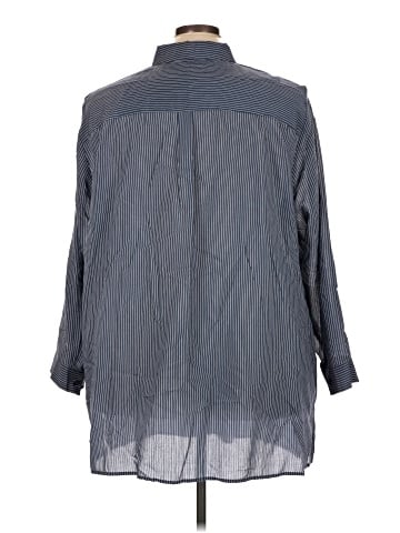Ulla Popken 3/4 Sleeve Button-Down Shirt (view 2)