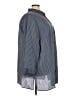 Ulla Popken Stripes Gray 3/4 Sleeve Button-Down Shirt Size 28 - 30 - photo 4