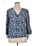 Madewell 100% Viscose Blue 3/4 Sleeve Blouse Size XL - photo 1