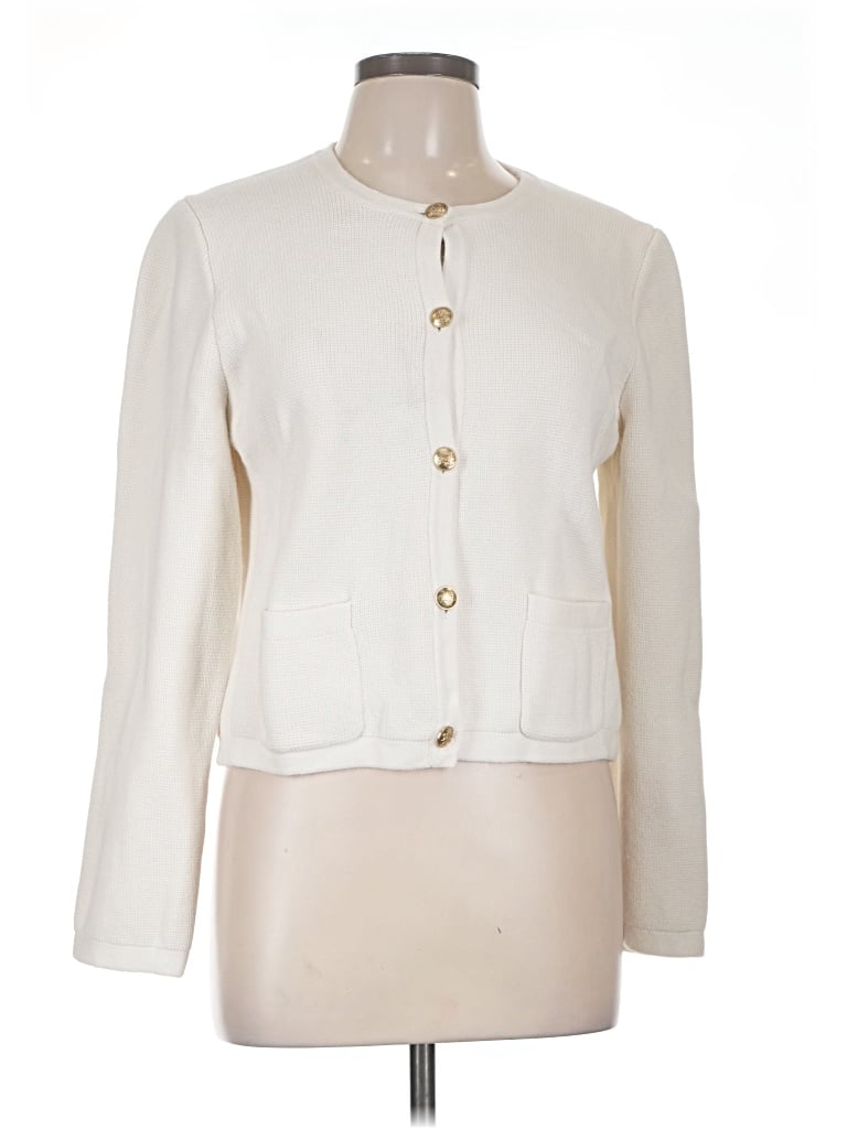 Pre-owned Jcrew Cardigan Sweater In Ivory