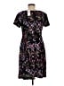 Connected Apparel Print Black Casual Dress Size 6 - photo 2