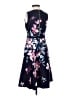 Eliza J 100% Polyester Floral Blue Black Casual Dress Size 0 - photo 2