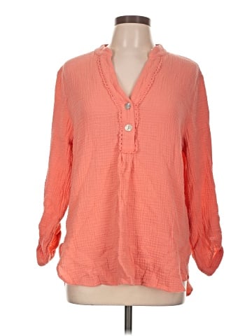 Ruby Rd. Long Sleeve Henley (view 1)