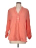 Ruby Rd. 100% Cotton Orange Long Sleeve Henley Size L - photo 1