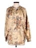 Stuart Lang Paisley Gold 3/4 Sleeve Blouse Size 9 - photo 1