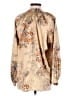 Stuart Lang Paisley Gold 3/4 Sleeve Blouse Size 9 - photo 2