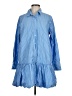 Free Assembly 100% Cotton Blue Long Sleeve Button-Down Shirt Size M - photo 1