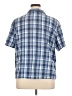 Erika Plaid Blue Short Sleeve Button-Down Shirt Size 1X - photo 2