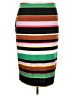 Worthington Stripes Black Casual Skirt Size 18 - photo 1