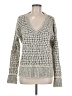 Lovestitch 100% Cotton Tweed Silver Pullover Sweater Size M - photo 1
