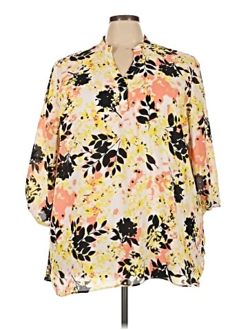 Boutique + 3/4 Sleeve Blouse (view 1)