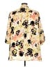 Boutique + 100% Polyester Floral Yellow 3/4 Sleeve Blouse Size 3X Plus - photo 2