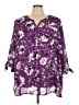 Catherines 100% Polyester Purple 3/4 Sleeve Blouse Size 4X - photo 1